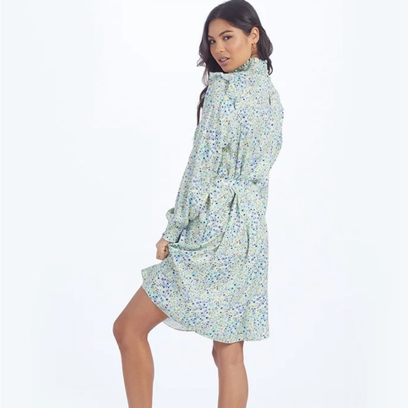 NWT SummerSalt - The All Dressed Up Mock Neck Dress w/ tie belt - M - Picture 2 of 16